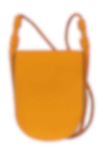 Amber Orange Sling Bag With Button Closure by The House Of Ganges