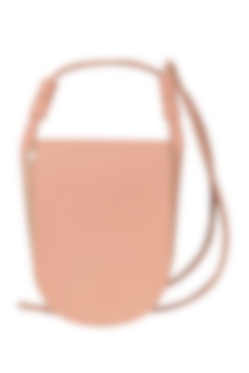 Blush Pink Faux Leather Sling Bag by The House Of Ganges