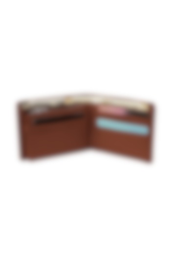 Brown Wallet In Vegan Leather by The House Of Ganges Men at Pernia's Pop Up Shop