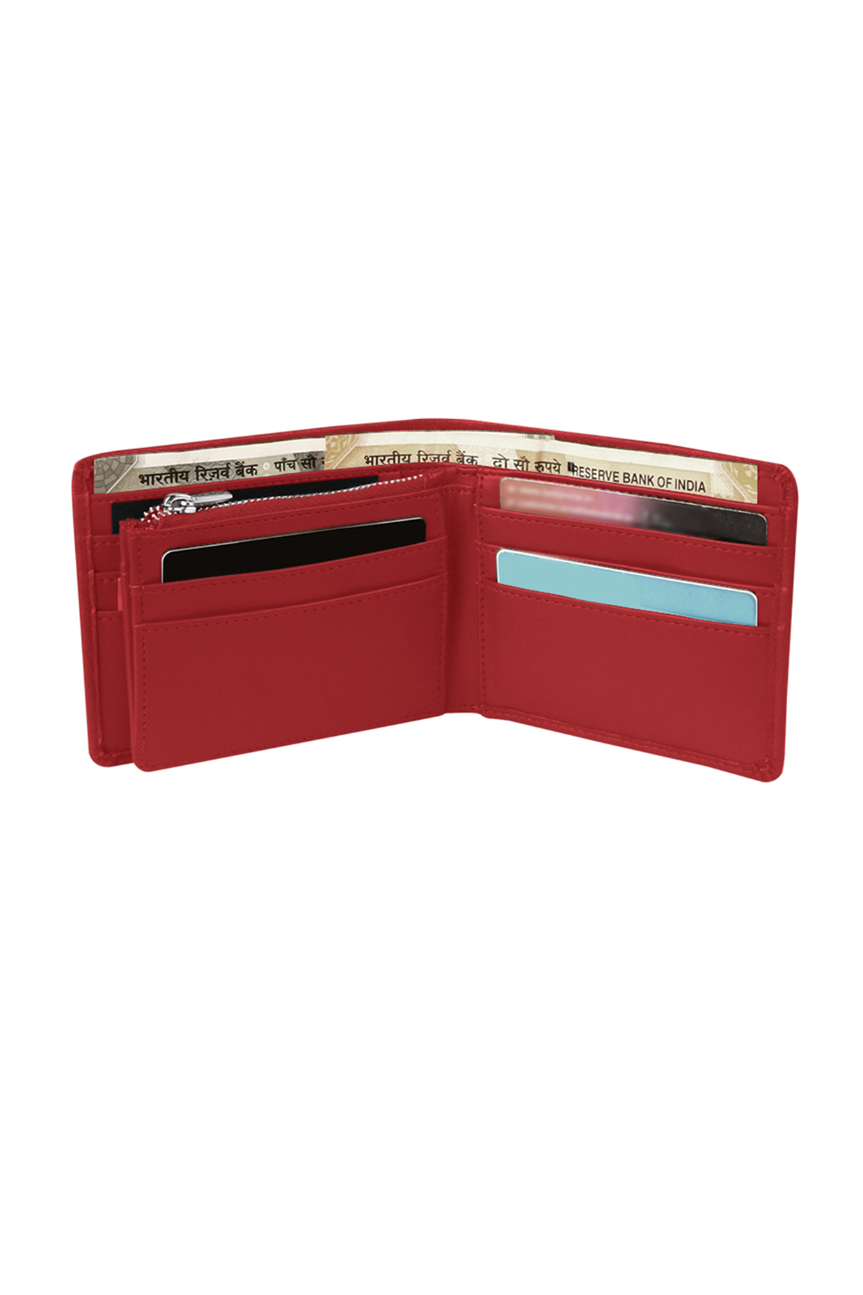 Red Wallet In Vegan Leather by The House Of Ganges Men at Pernia's Pop Up Shop