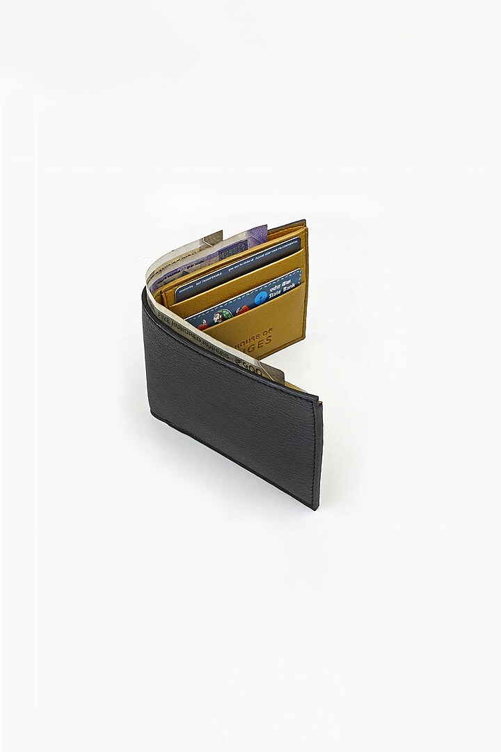 Yellow Ochre Faux Leather Wallet by The House Of Ganges Men at Pernia's Pop Up Shop
