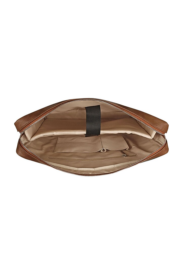 Black Vegan Leather Laptop Bag by The House Of Ganges Men at Pernia's Pop Up Shop