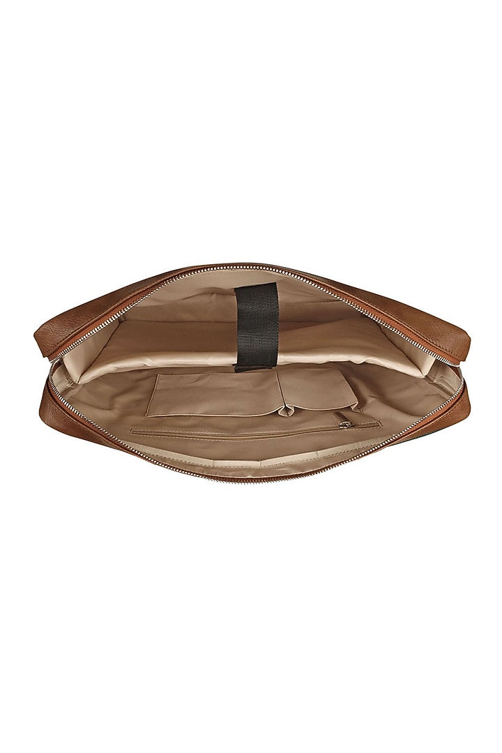 Grey Vegan Leather Laptop Bag by The House Of Ganges Men at Pernia's Pop Up Shop