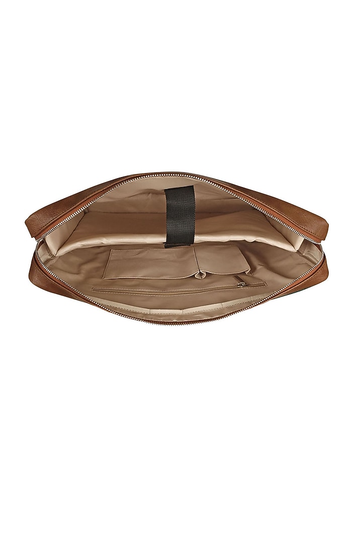 Navy Blue Vegan Leather Laptop Bag by The House Of Ganges Men at Pernia's Pop Up Shop