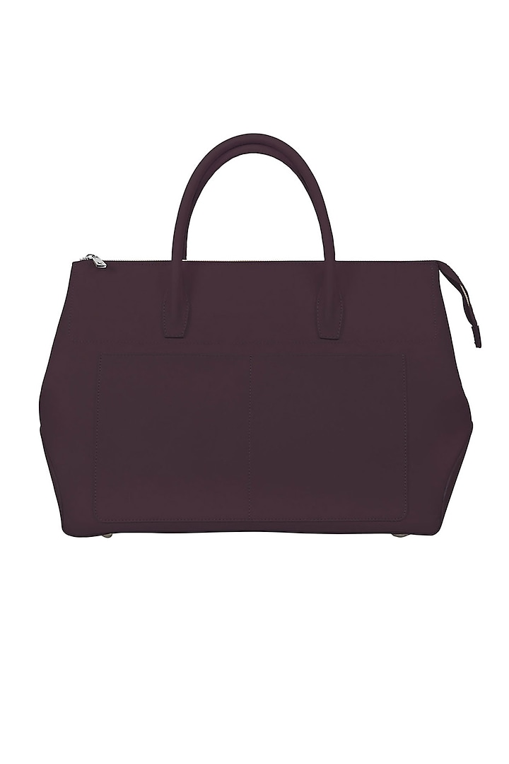 Dark Violet Vegan Leather Duffle Bag by The House Of Ganges Men