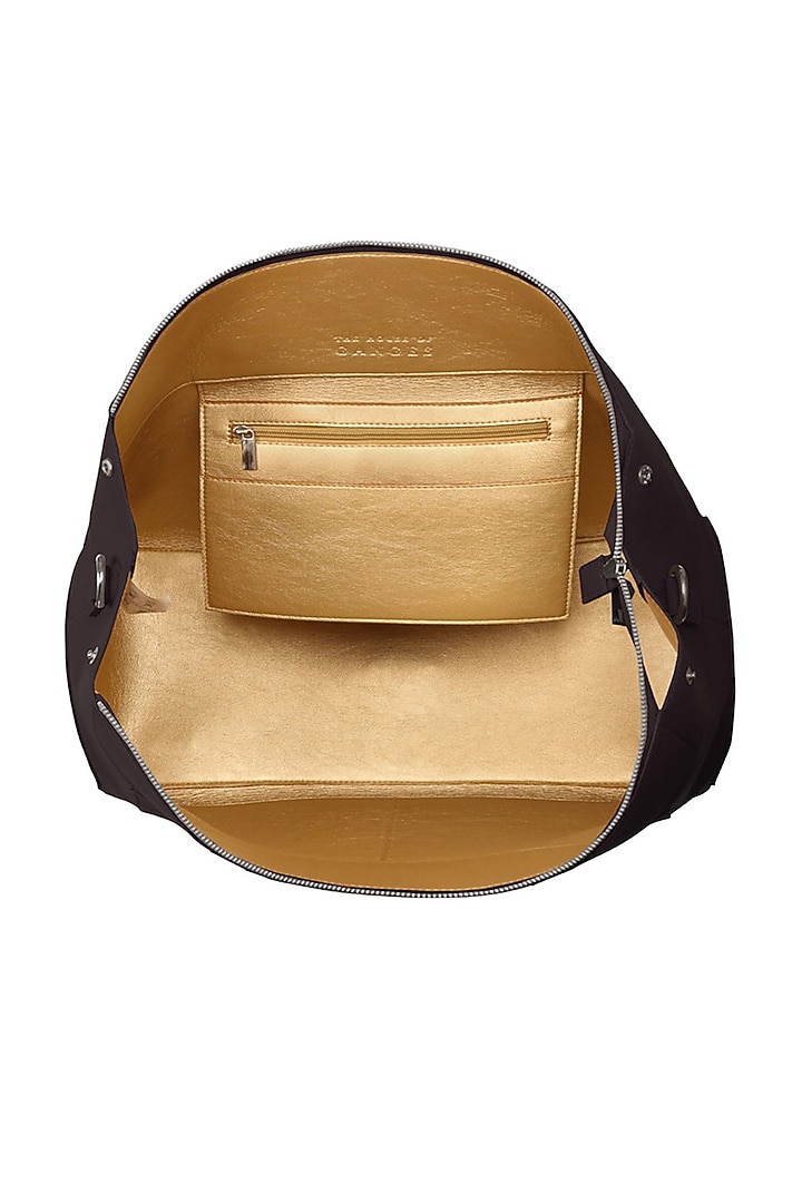 Dark Violet Vegan Leather Duffle Bag by The House Of Ganges Men at Pernia's Pop Up Shop