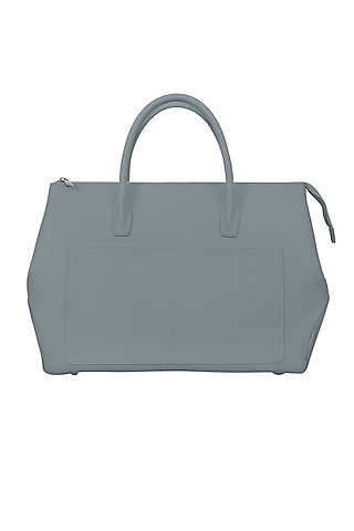 Grey Vegan Leather Duffle Bag by The House Of Ganges Men