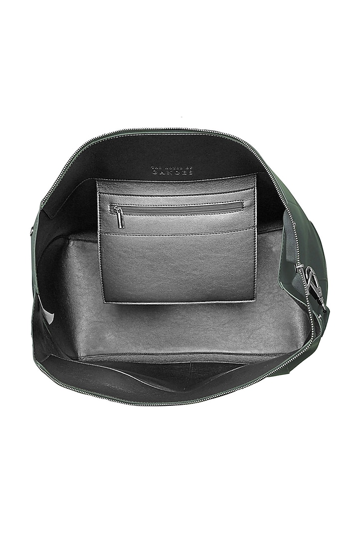 Grey Vegan Leather Duffle Bag by The House Of Ganges Men at Pernia's Pop Up Shop