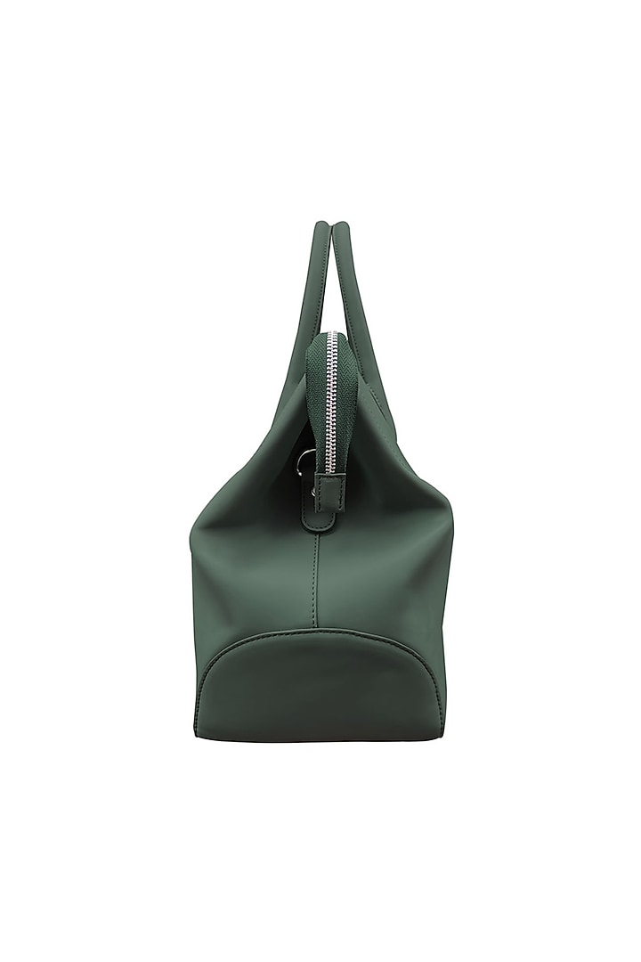 Grey Vegan Leather Duffle Bag by The House Of Ganges Men at Pernia's Pop Up Shop
