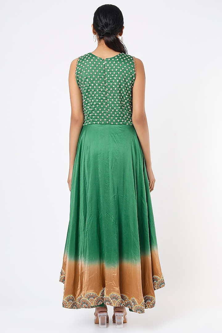 Ink Green Embroidered Kurta Set by THE HOUSE OF KOSH at Pernia's Pop Up Shop