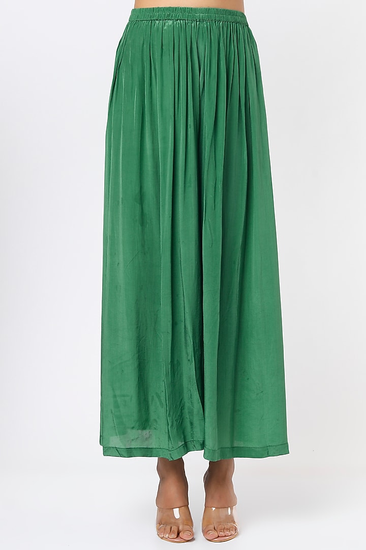 Ink Green Embroidered Kurta Set by THE HOUSE OF KOSH at Pernia's Pop Up Shop