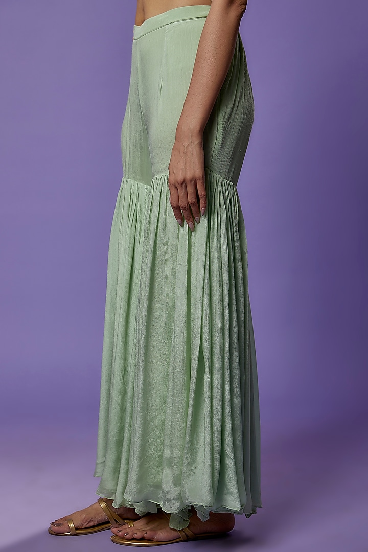 Sky Blue Organza Party Wear Sharara Set by THE HOUSE OF KOSH at Pernia's Pop Up Shop