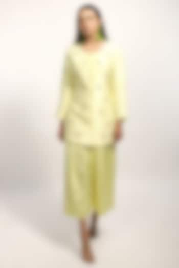 Mint Thread Embroidered Kurta Set by THE HOUSE OF KOSH at Pernia's Pop Up Shop