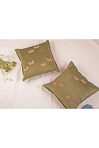Elephas Maximus Cushion by The Linen Factory