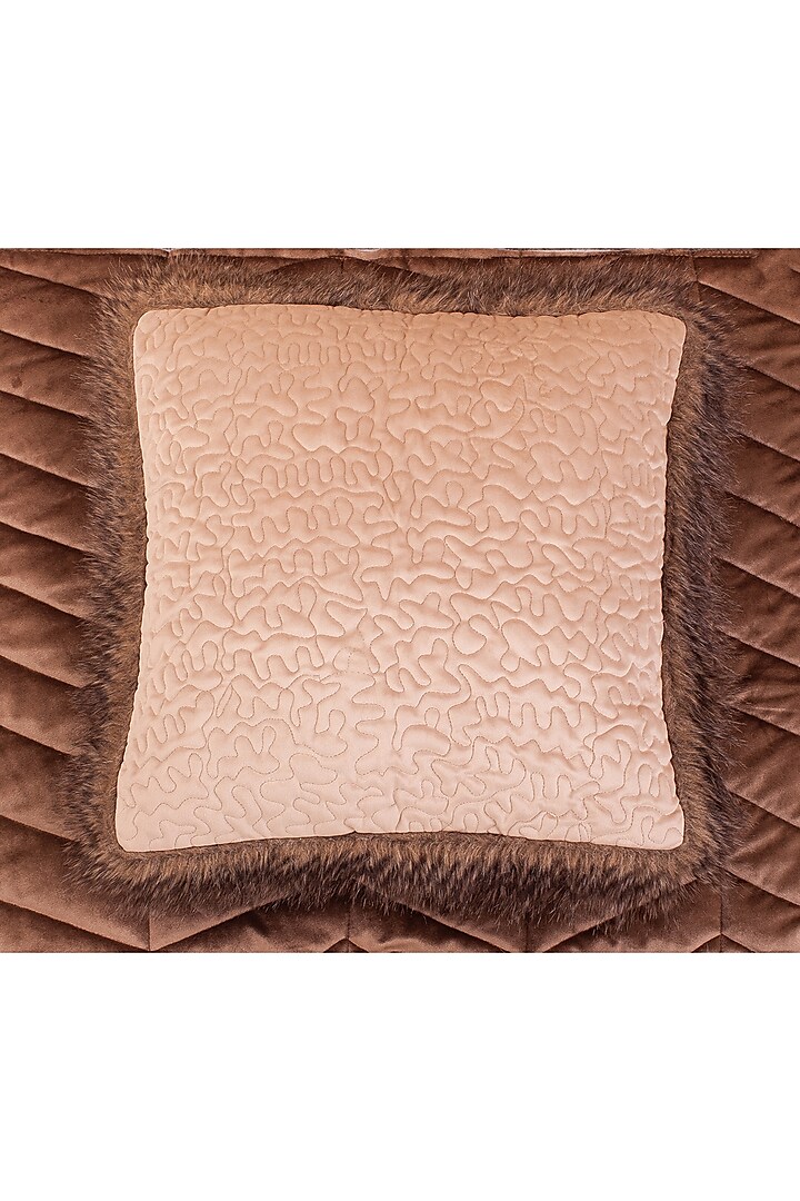 TLF Fur Trim Cushion by The Linen Factory
