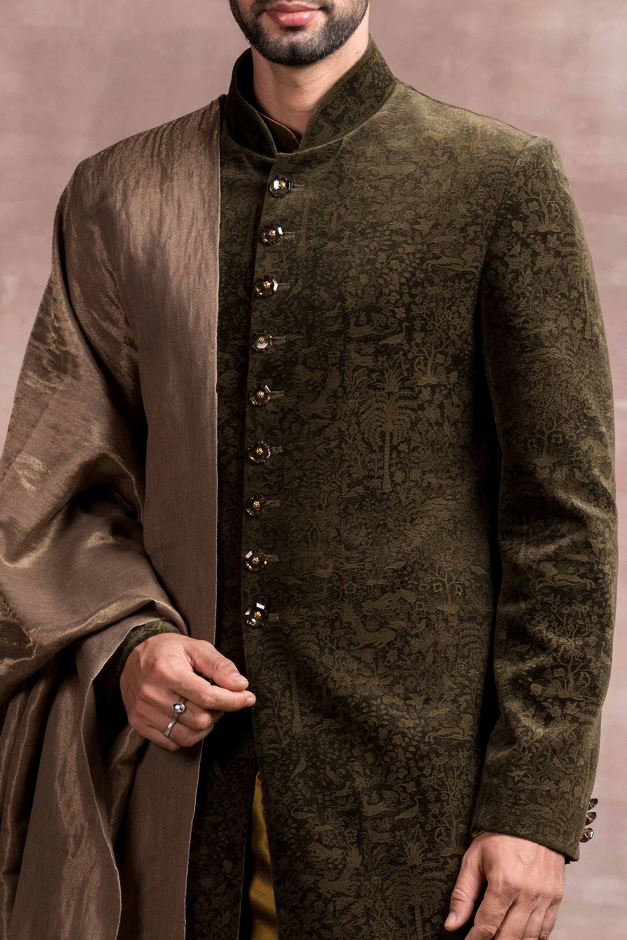 Velvet hotsell sherwani designs