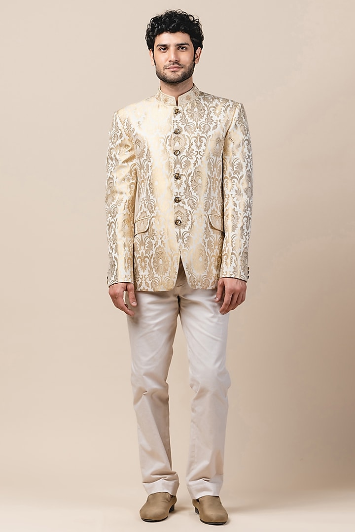 Ivory Bandhgala Jacket Set by Tarun Tahiliani Men
