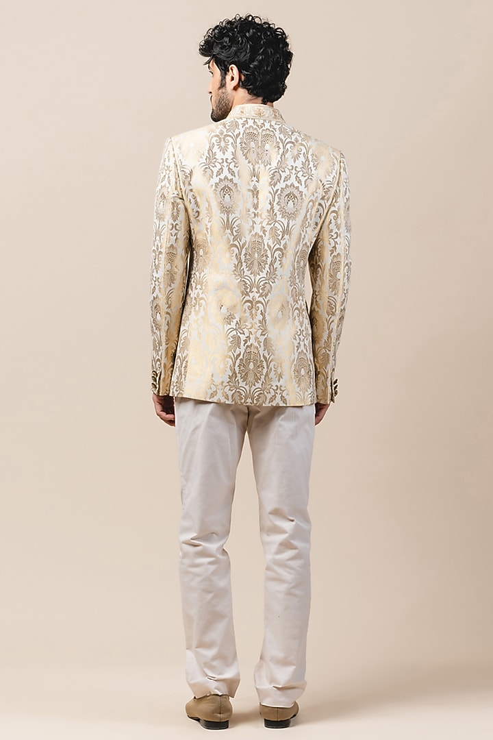 Ivory Wedding Bandhgala Jacket Set by Tarun Tahiliani Men at Pernia's Pop Up Shop