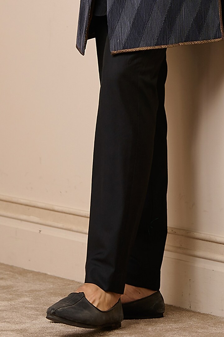 Charcoal Organza & Mulmul Achkan Jacket Set by Tarun Tahiliani Men at Pernia's Pop Up Shop