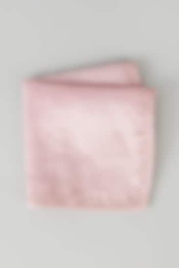 Salmon-Pink Pure Silk Pocket Square by Tarun Tahiliani Men