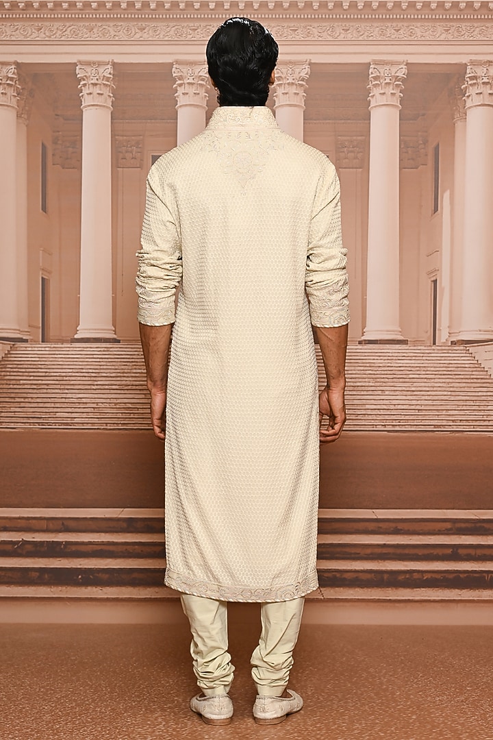 Jade Georgette Threadwork Kurta Set by Tarun Tahiliani Men at Pernia's Pop Up Shop
