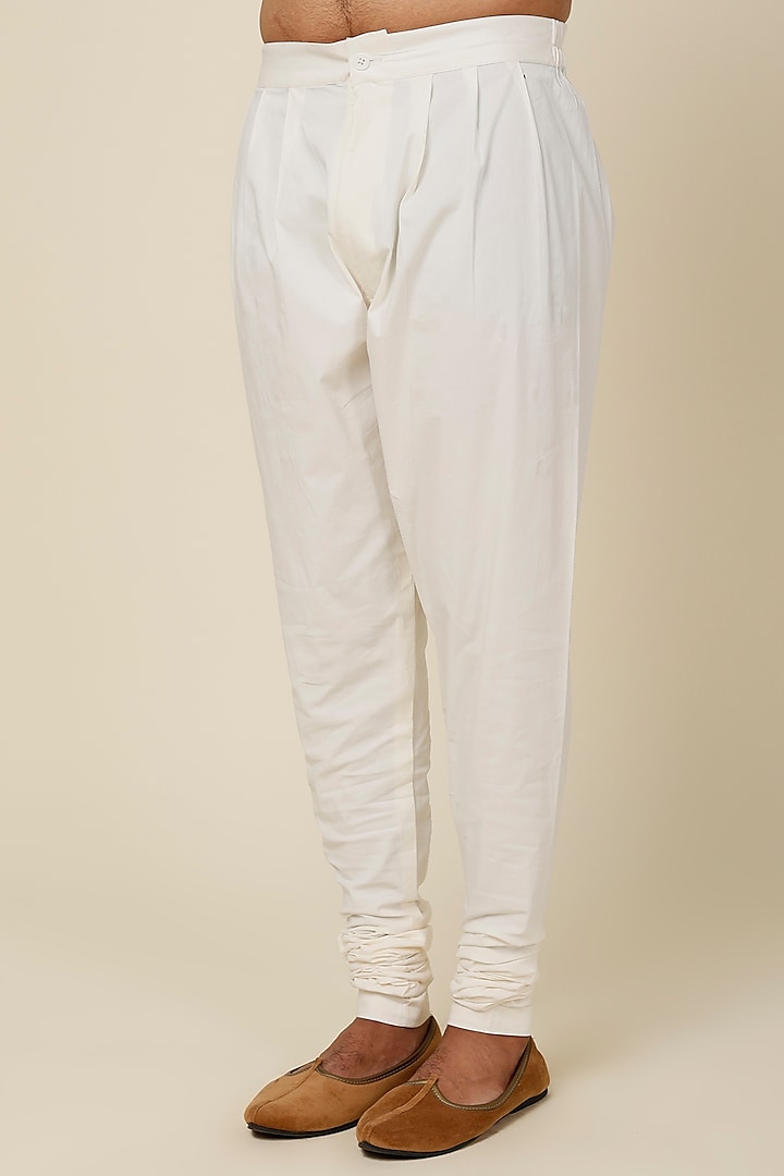 Cream Poplin Lycra Applique Jaal Embellished Groom Sherwani Set by Tarun Tahiliani Men at Pernia's Pop Up Shop