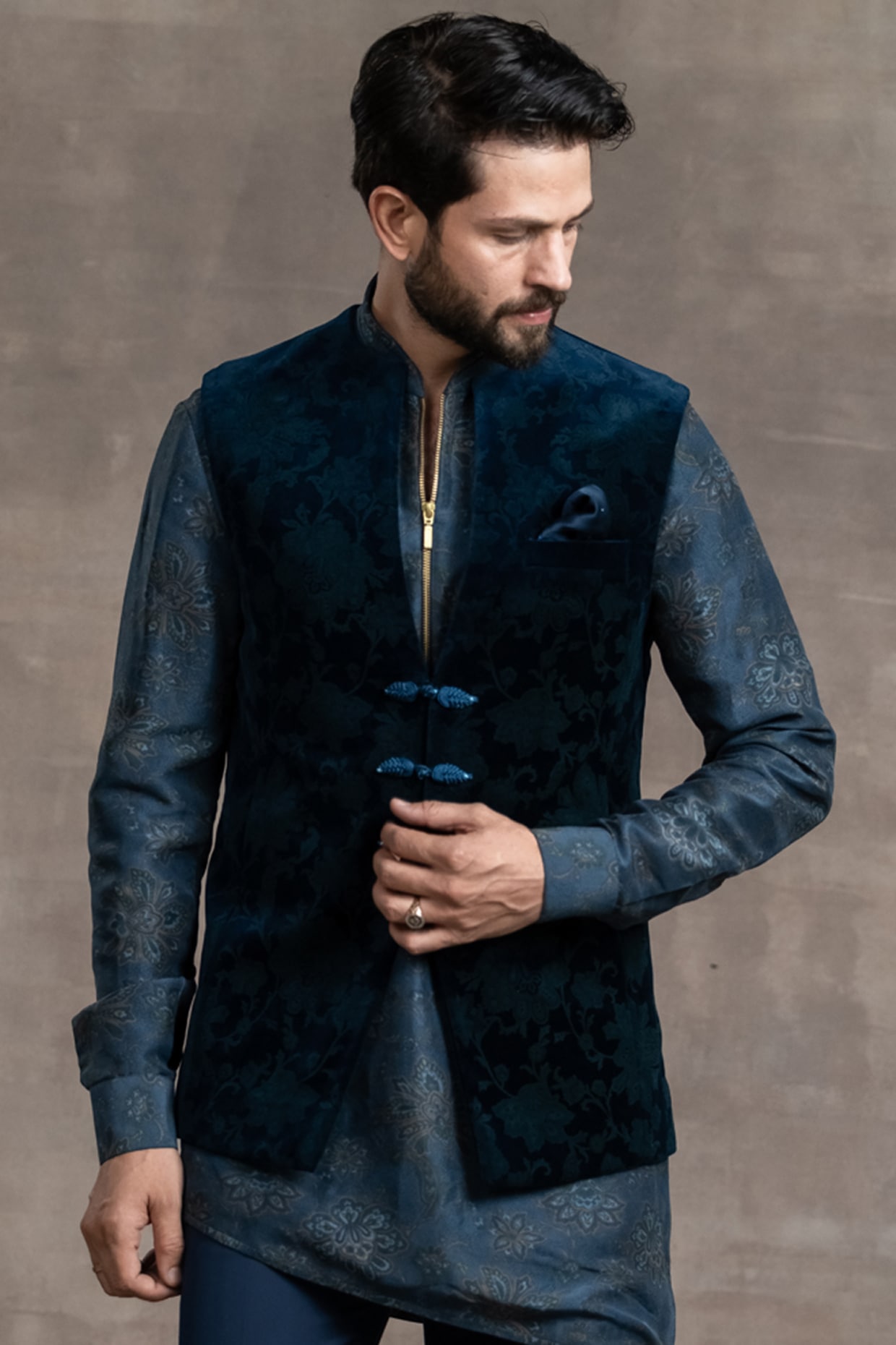 Jacket kurta designs on sale mens