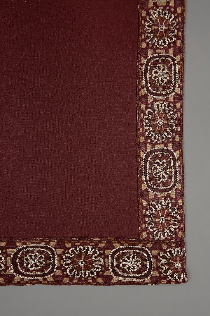 Red Pure Silk Pocket Square by Tarun Tahiliani Accessories at Pernia's Pop Up Shop