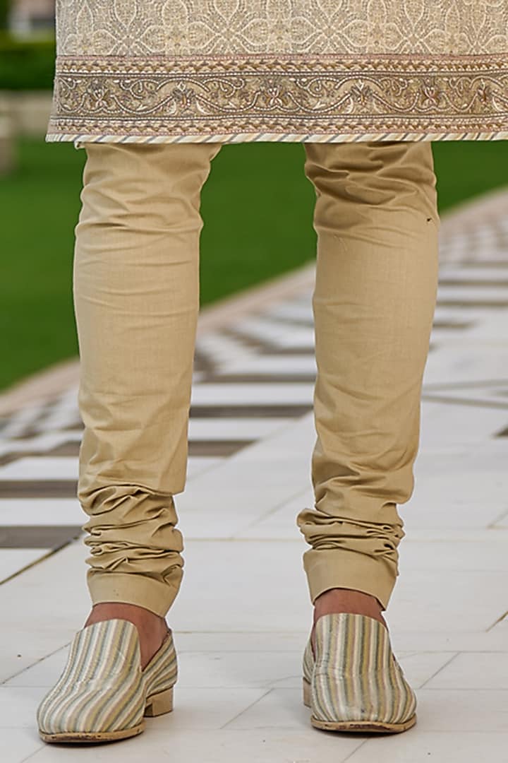 Brown Cotton Moss Printed Kurta Set by Tarun Tahiliani Men at Pernia's Pop Up Shop