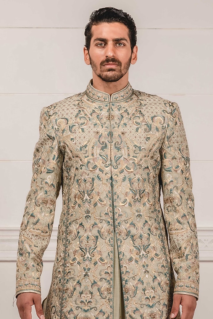 Jade sheen sherwani set main image 1