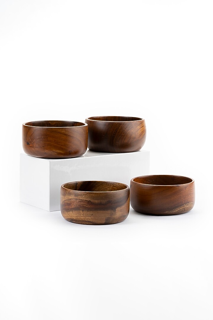 Brown Rosewood Bowl Set by Think Artly at Pernia's Pop Up Shop