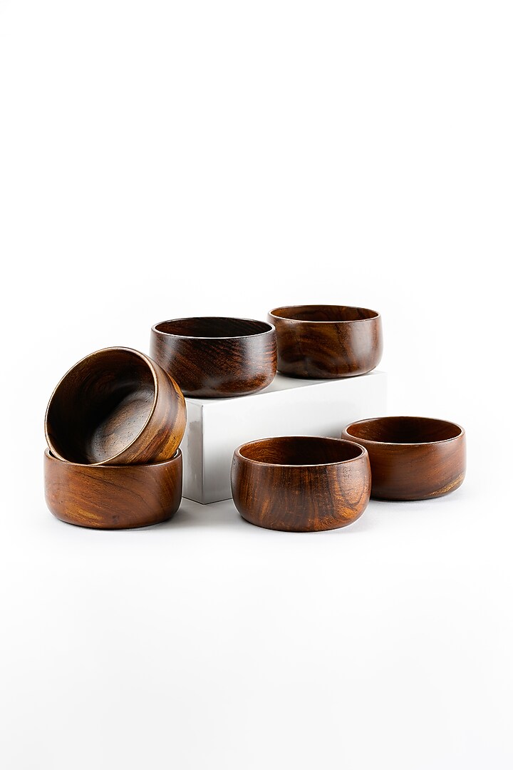 Brown Rosewood Bowl Set by Think Artly at Pernia's Pop Up Shop