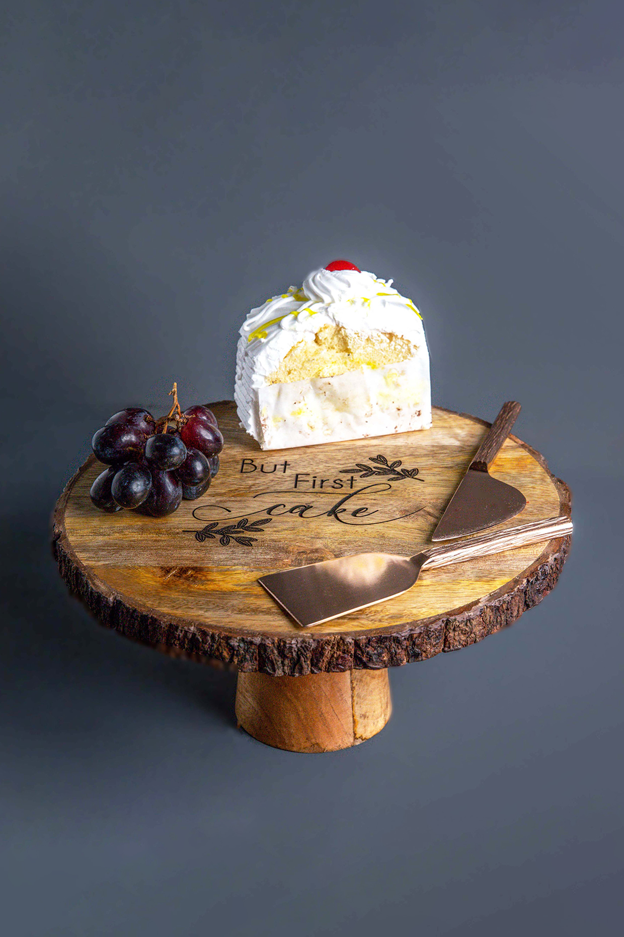 Brown Mango Wood Cake Stand by Think Artly at Pernia's Pop Up Shop