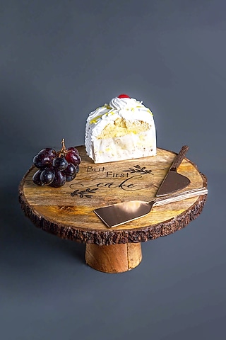 Brown Mango Wood Cake Stand by Think Artly