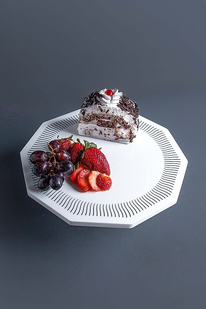 White Marble Handcrafted Cake Stand by Think Artly at Pernia's Pop Up Shop