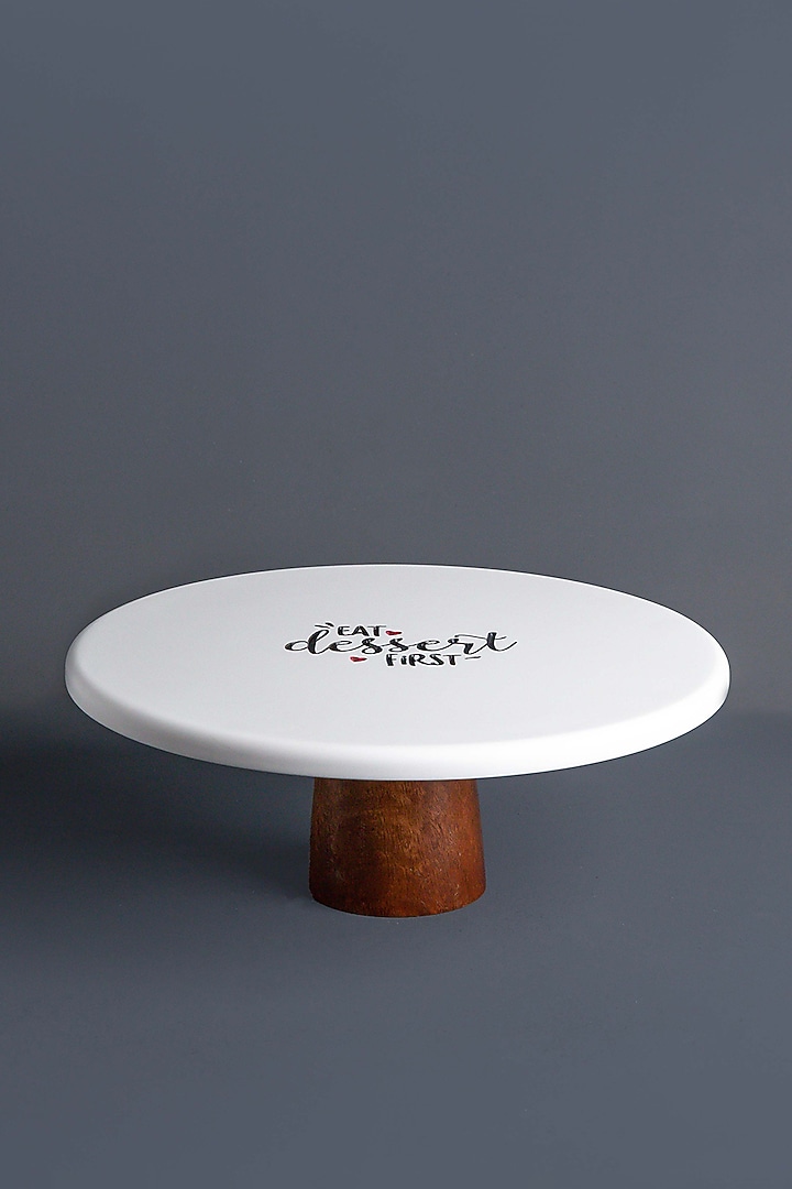 White Marble Handcrafted Cake Stand by Think Artly at Pernia's Pop Up Shop
