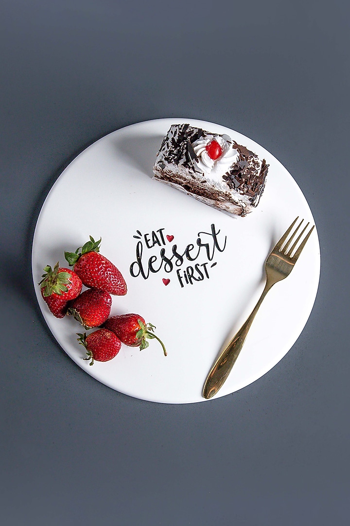 White Marble handcrafted Platter by Think Artly at Pernia's Pop Up Shop
