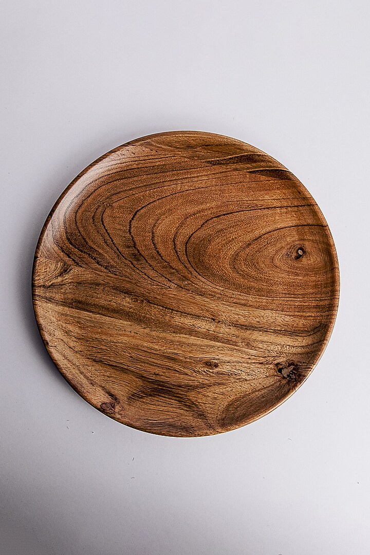 Brown Mango Wood Plate Set by Think Artly at Pernia's Pop Up Shop