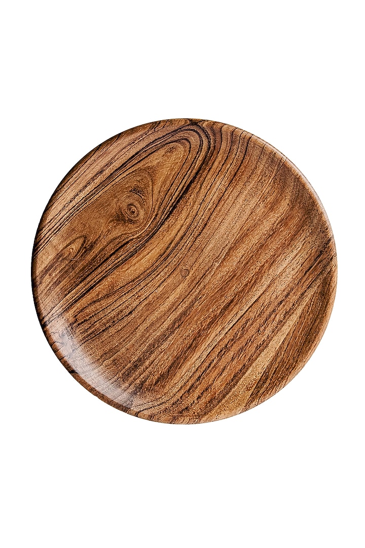 Brown Acacia Wood Plate Set by Think Artly at Pernia's Pop Up Shop