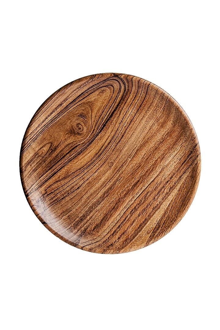 Brown Acacia Wood Plate Set by Think Artly at Pernia's Pop Up Shop