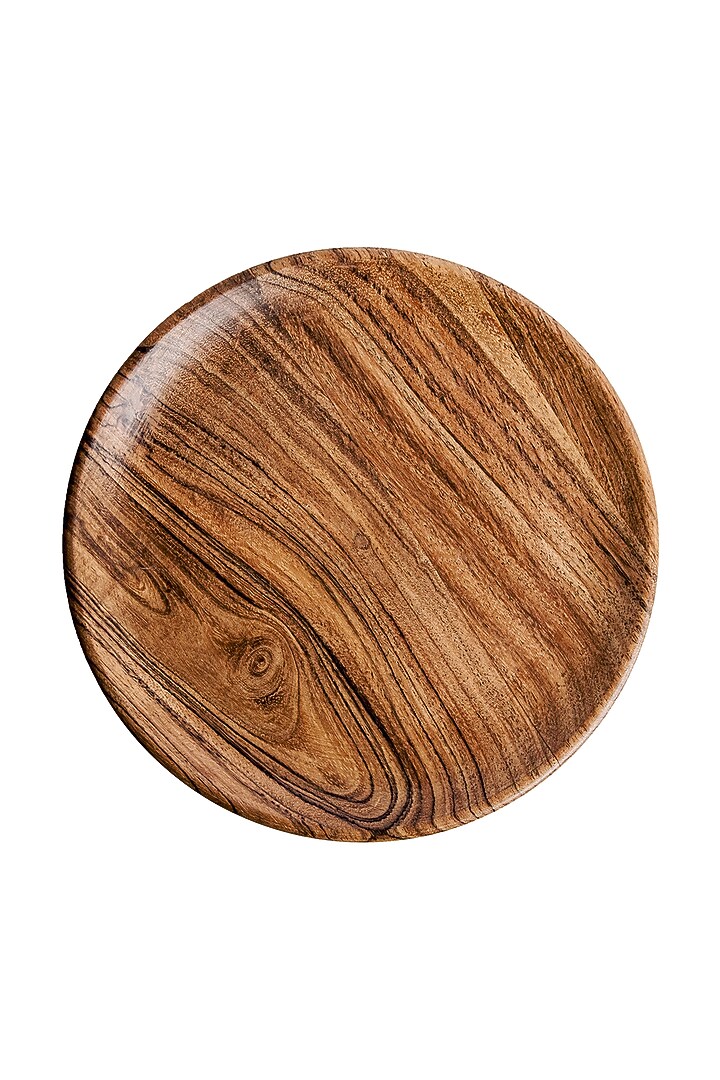 Brown Acacia Wood Plate Set by Think Artly at Pernia's Pop Up Shop