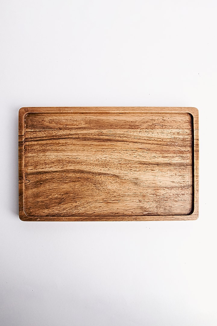 Brown Acacia Wood Tray by Think Artly at Pernia's Pop Up Shop
