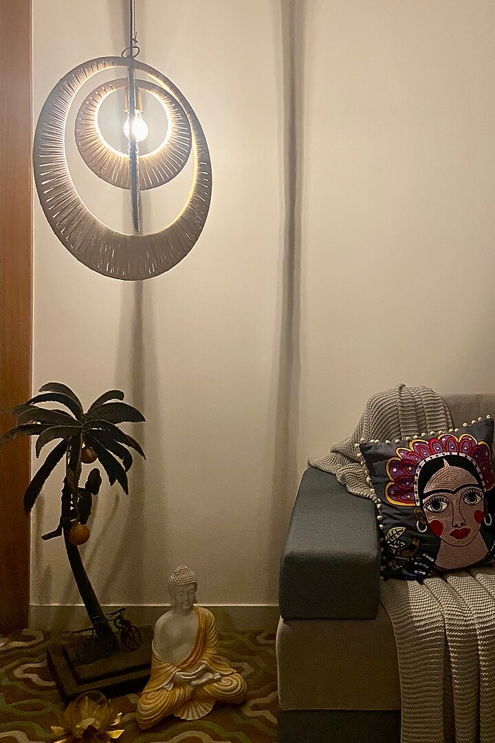 Gold 3D Franklin Rattan Pendant Light by The house of trendz at Pernia's Pop Up Shop