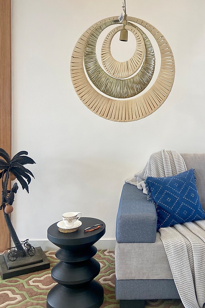 Gold 3D Franklin Rattan Pendant Light by The house of trendz at Pernia's Pop Up Shop