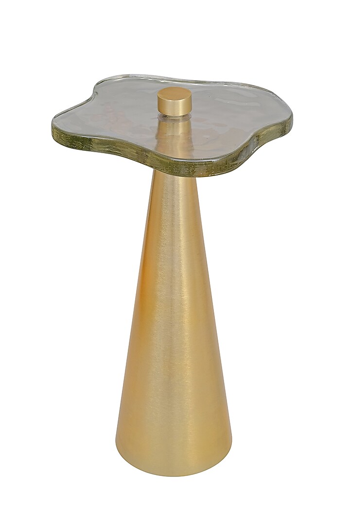 Gold Metal & Glass Side Table by The house of trendz at Pernia's Pop Up Shop