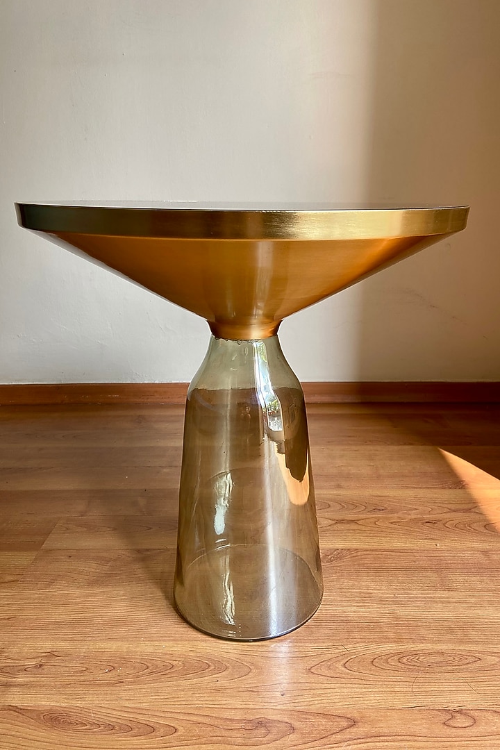 Bell-Shaped Glass & Brass Table by The house of trendz at Pernia's Pop Up Shop