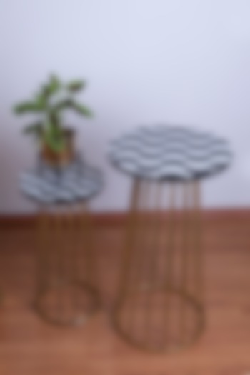 Monochromatic Resin Tables (Set of 2) by The house of trendz