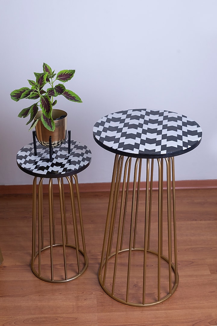 Monochromatic Resin Tables (Set of 2) by The house of trendz