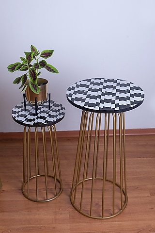 Monochromatic Resin Tables (Set of 2) by The house of trendz