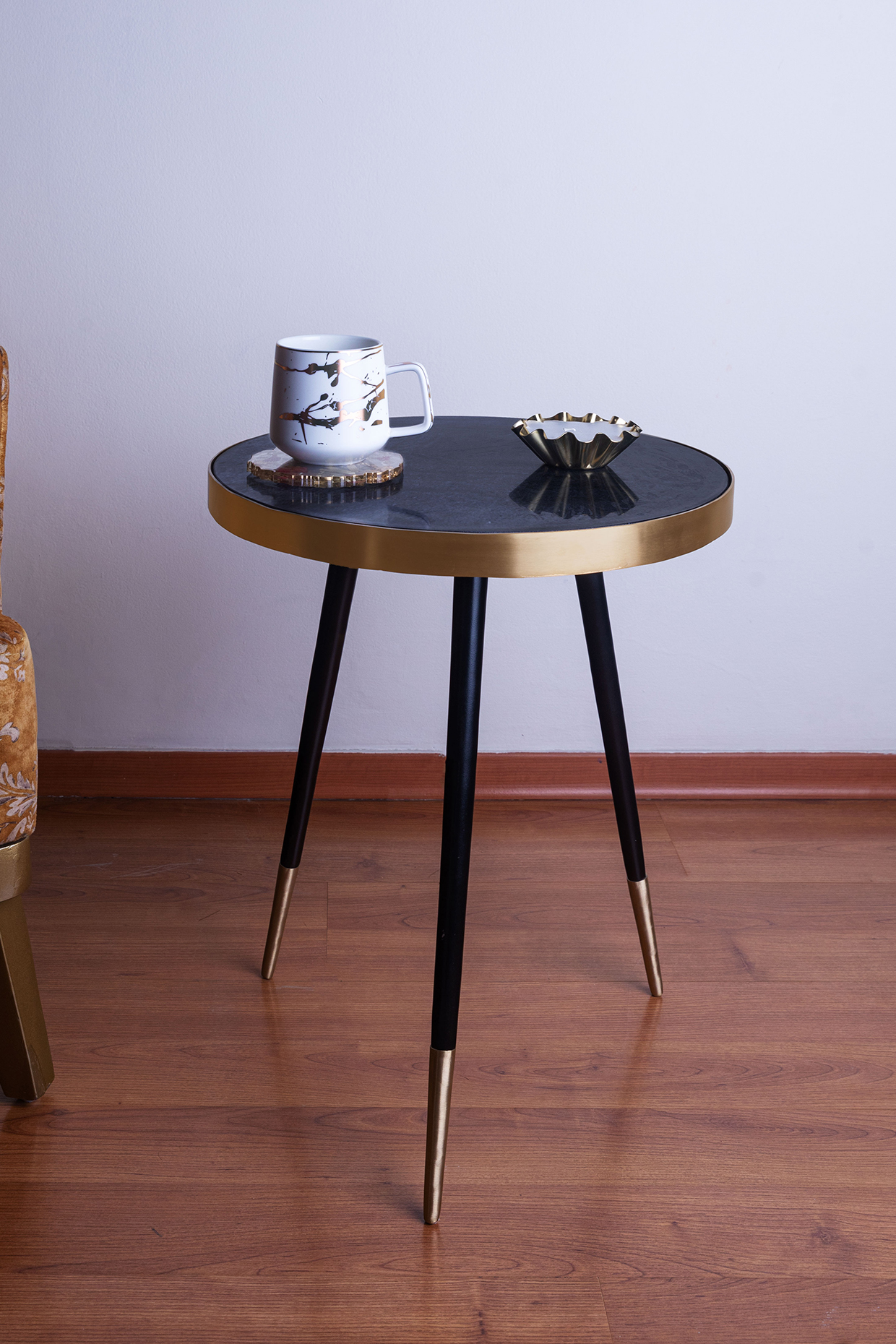 Black & Gold Tripod Table by The house of trendz at Pernia's Pop Up Shop